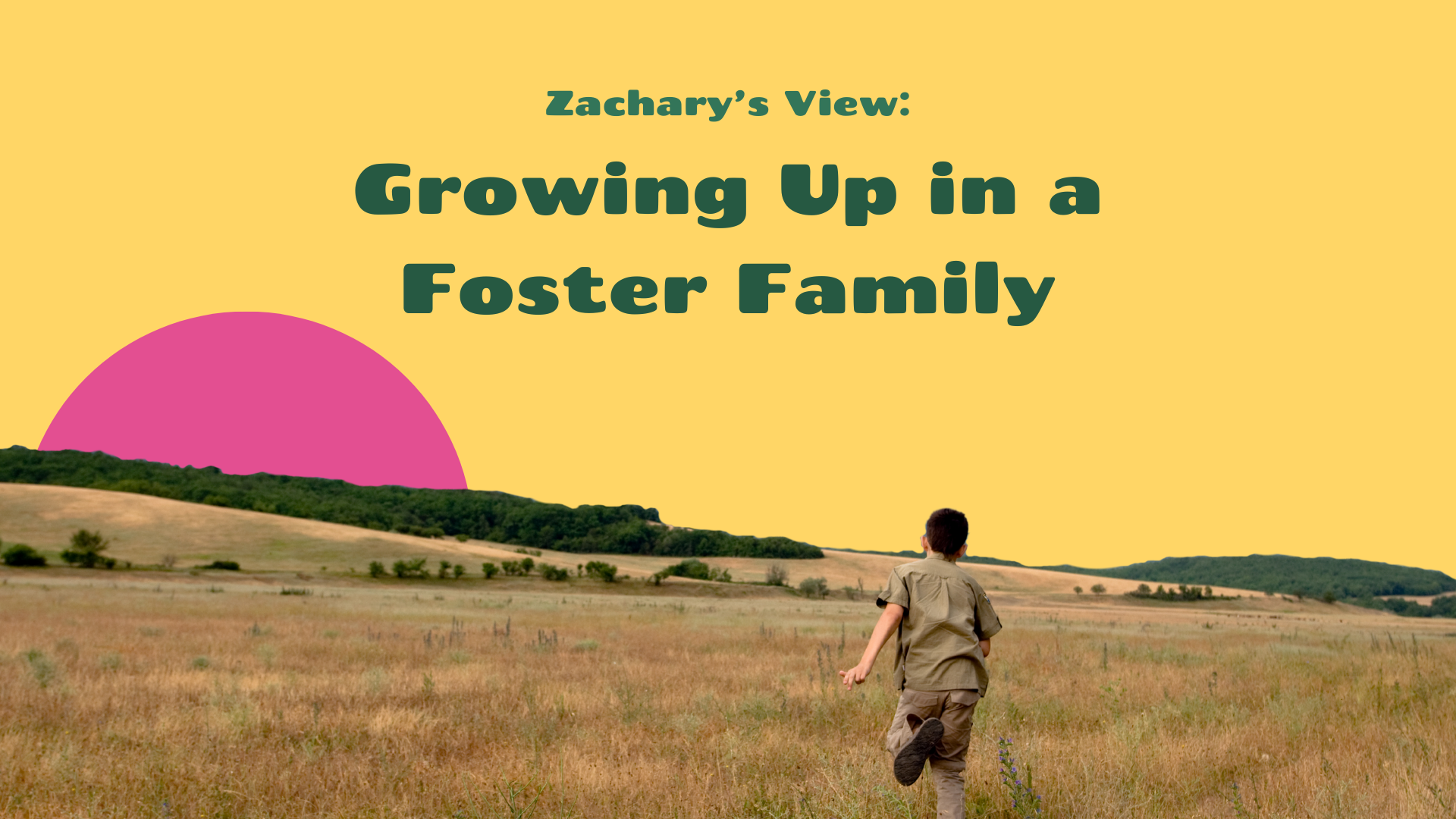 Zachary's View: Growing Up in a Foster Family, a boy running through an open field